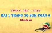 Bài 1 trang 30 SGK Toán 6 Tập 1 Chân trời sáng tạo
